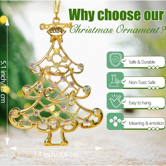 H&D HYALINE & DORA 2024 Metal Christmas Tree Hanging Ornament - Picture 2 of 8